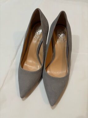 Vince Camuto Gray Suede Pointed Toe Pumps